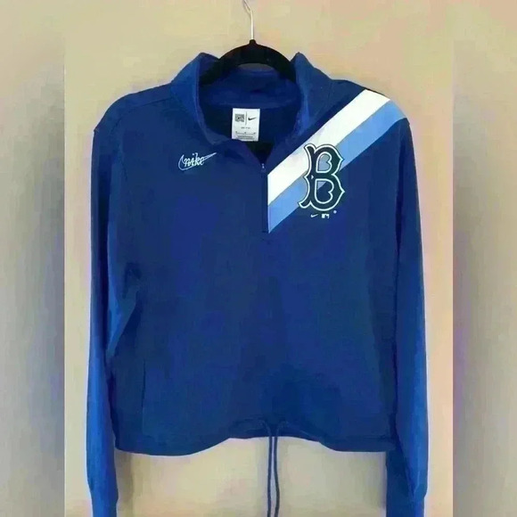 NWOT Brooklyn Dodgers Nike Royal Cooperstown Collection Half Zip Pullover - Picture 6 of 14